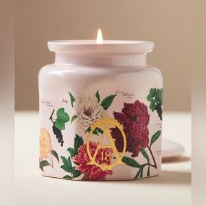 Anthropologie Apothecary 18 Floral Peony Blush Ceramic
Jar Candle, NWT